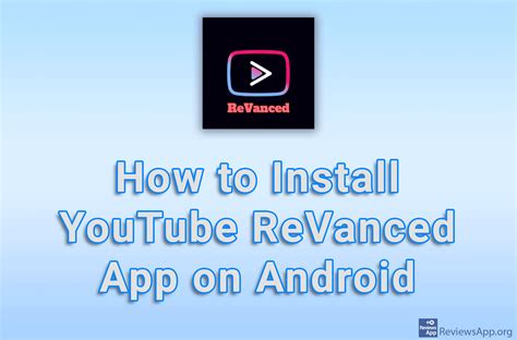 how to install youtube revanced.